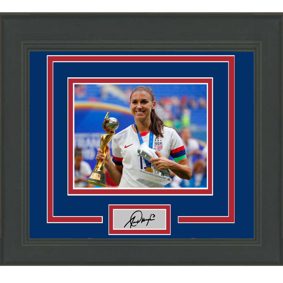 Framed Alex Morgan Facsimile Laser Engraved Auto Team USA Photo Poster painting