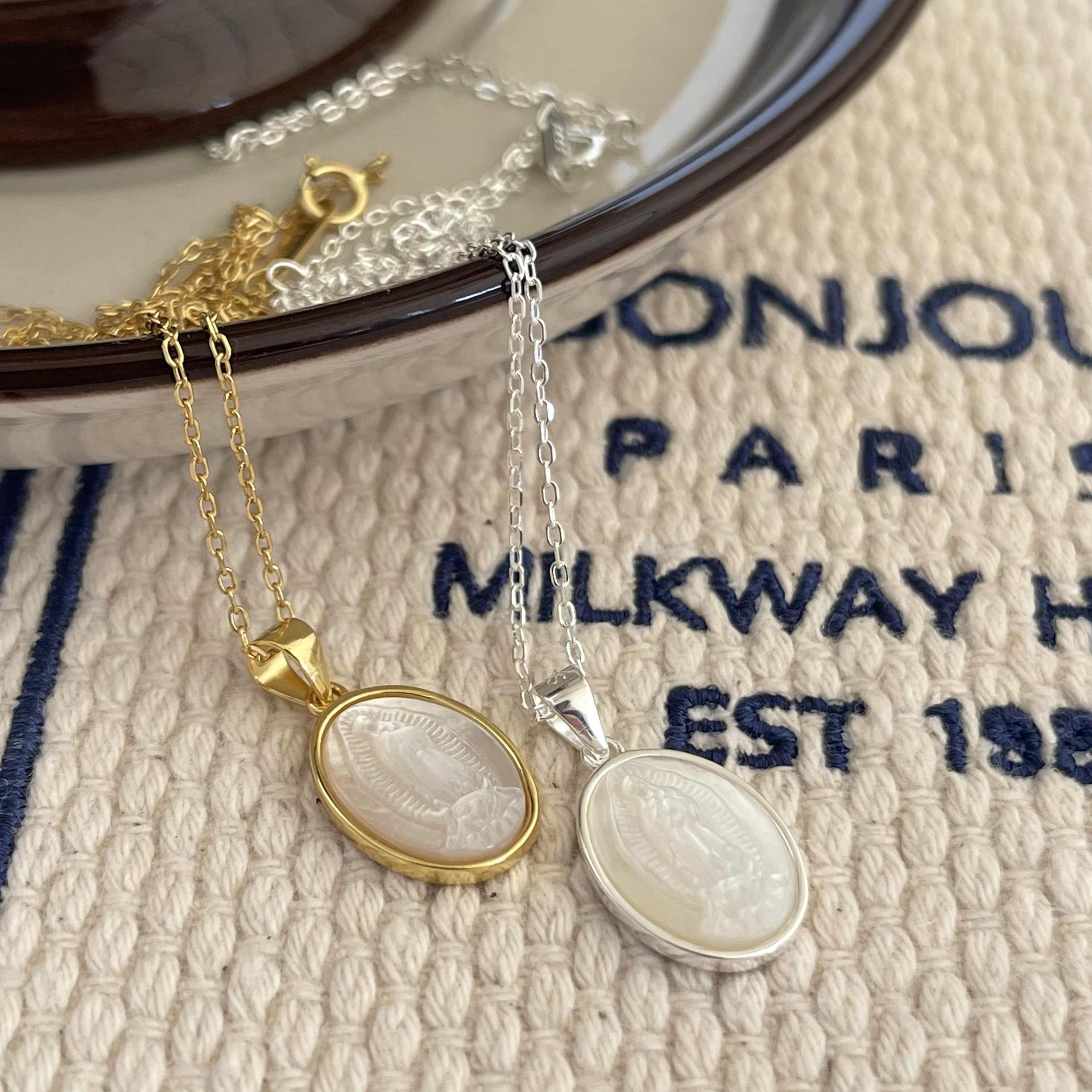 925 Sterling Silver Minimalist Angel Geometric Silver Necklaces