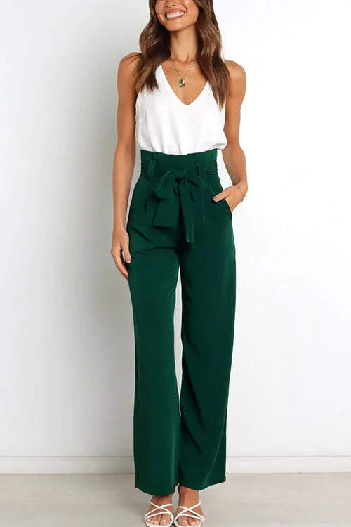 Stretch Twill Cropped Wide Leg Pants (BUY 2 FREE SHIPPING