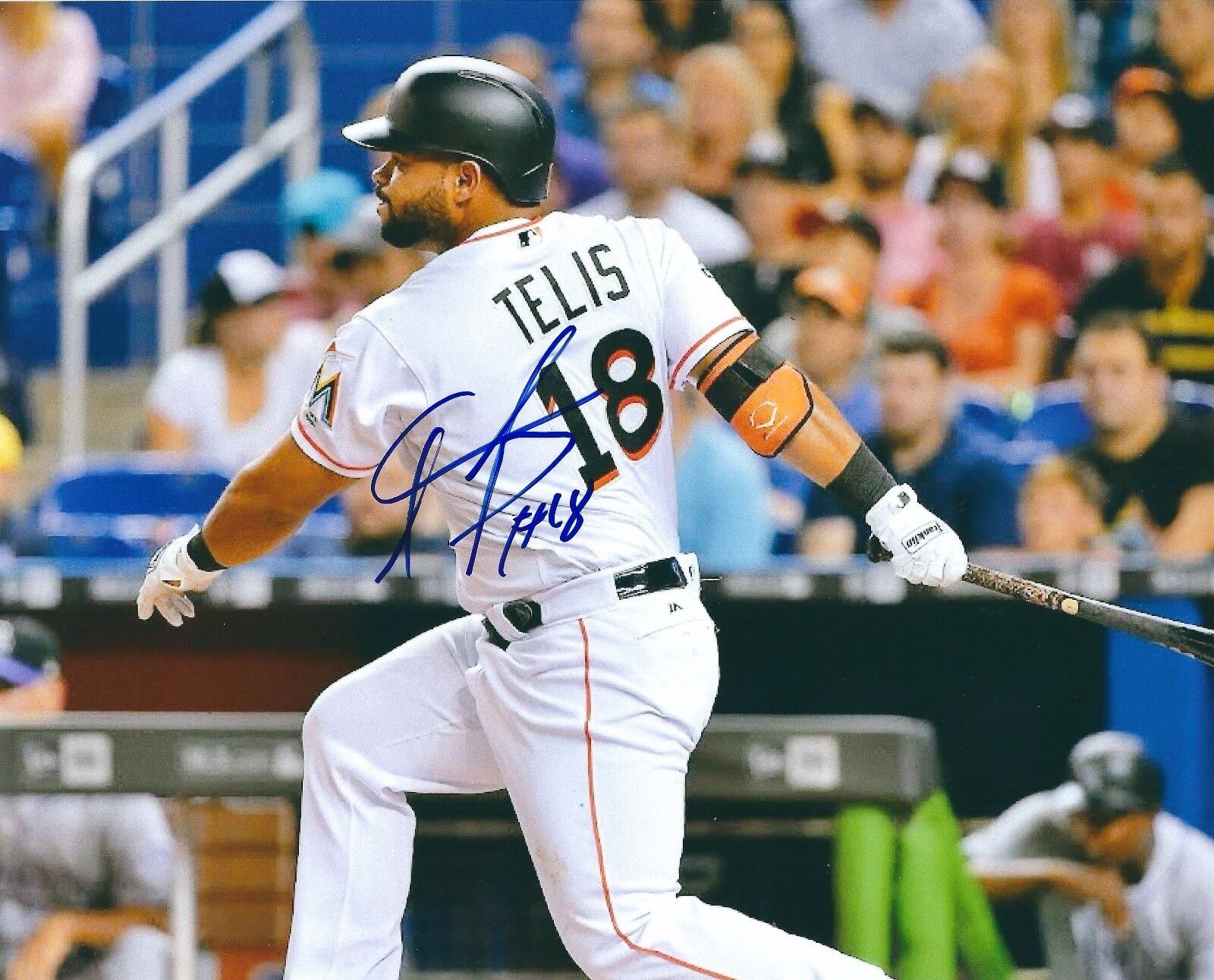 Signed 8x10 TOMAS TELIS Miami Marlins Autographed Photo Poster painting - COA