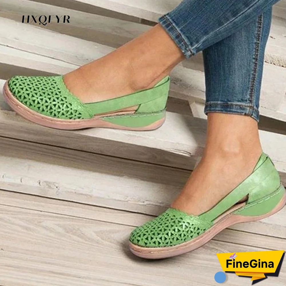 Summer Women Sandals Wedges Orthopedic Hollow Out Ladsies Casuasl Shoes Slip On Vintage Female Sandals Chaussure Femme Sandals