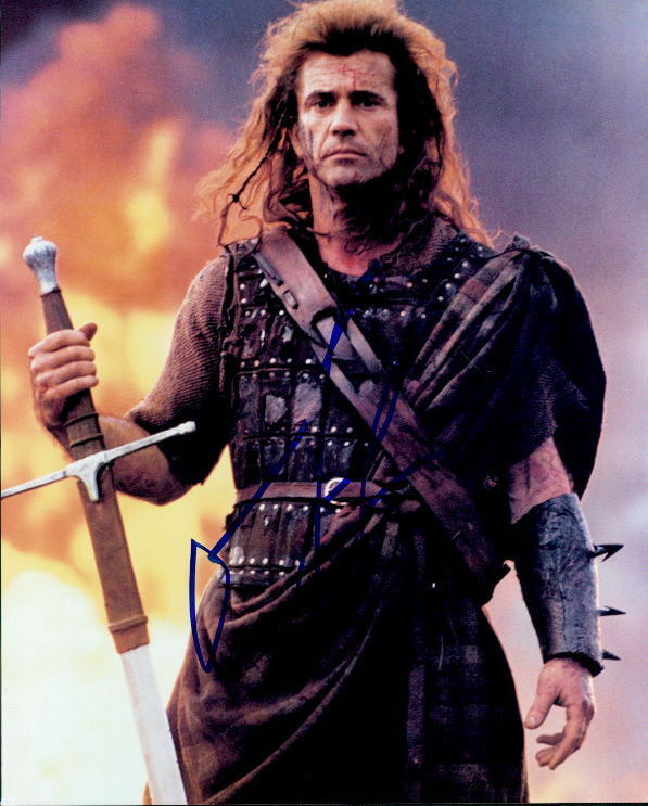 Mel Gibson (Braveheart) signed 8x10 Photo Poster painting