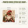 Stamped Cross Stitch Kit for Adults Christmas Gnome 11CT 45x45cm tapestrymarket