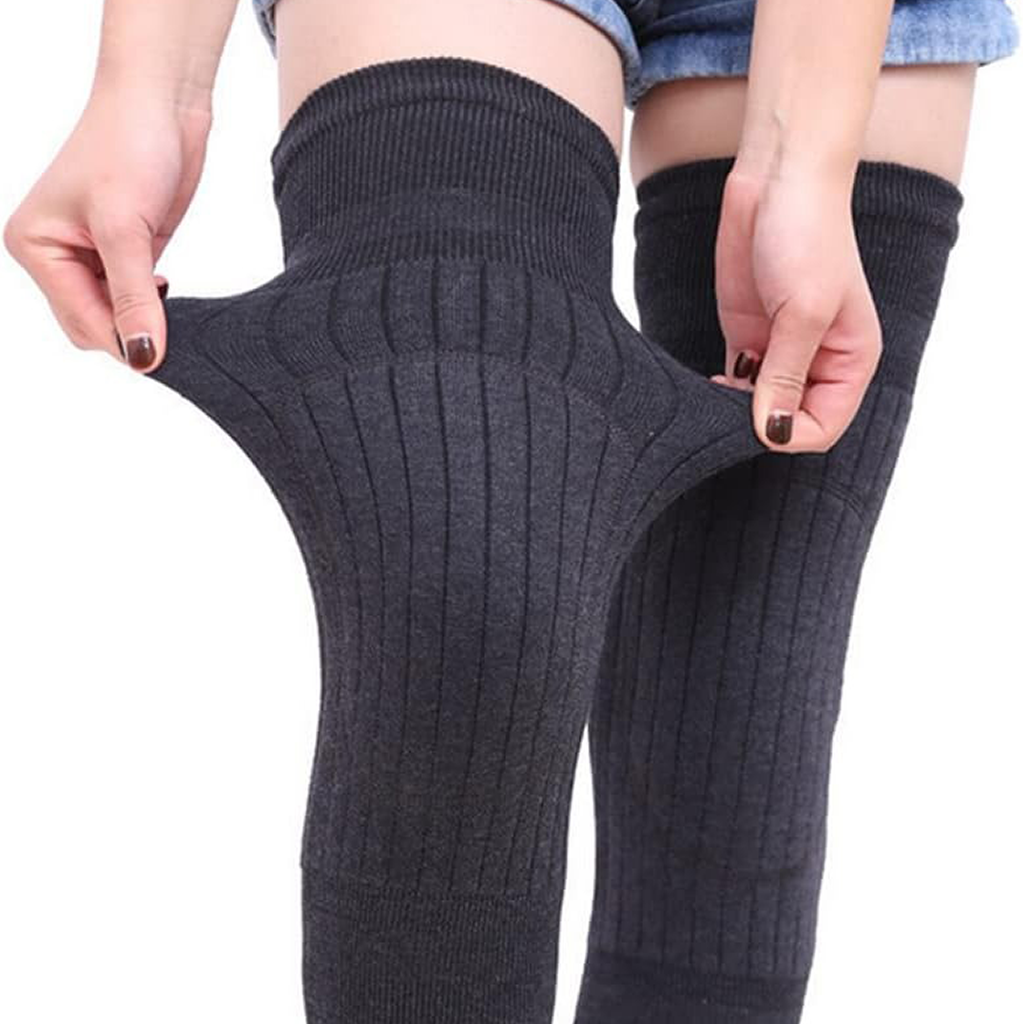Unisex Winter Knit Plush Knee Braces Leg Warmer Men Women Thicken Knee Pads Sleeves Thermal Knee Warmers