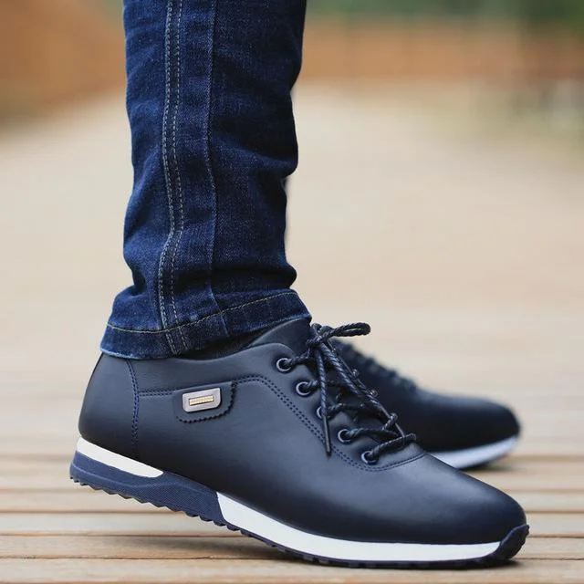 Men's PU Leather Business Casual Shoes For Male Outdoor Breathable Sneakers Mans Party Fashion Loafers Moccasins For Men Shoes