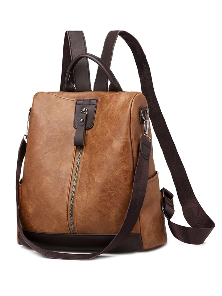 Soft Leather Utility Backpack/Shoulder Bag