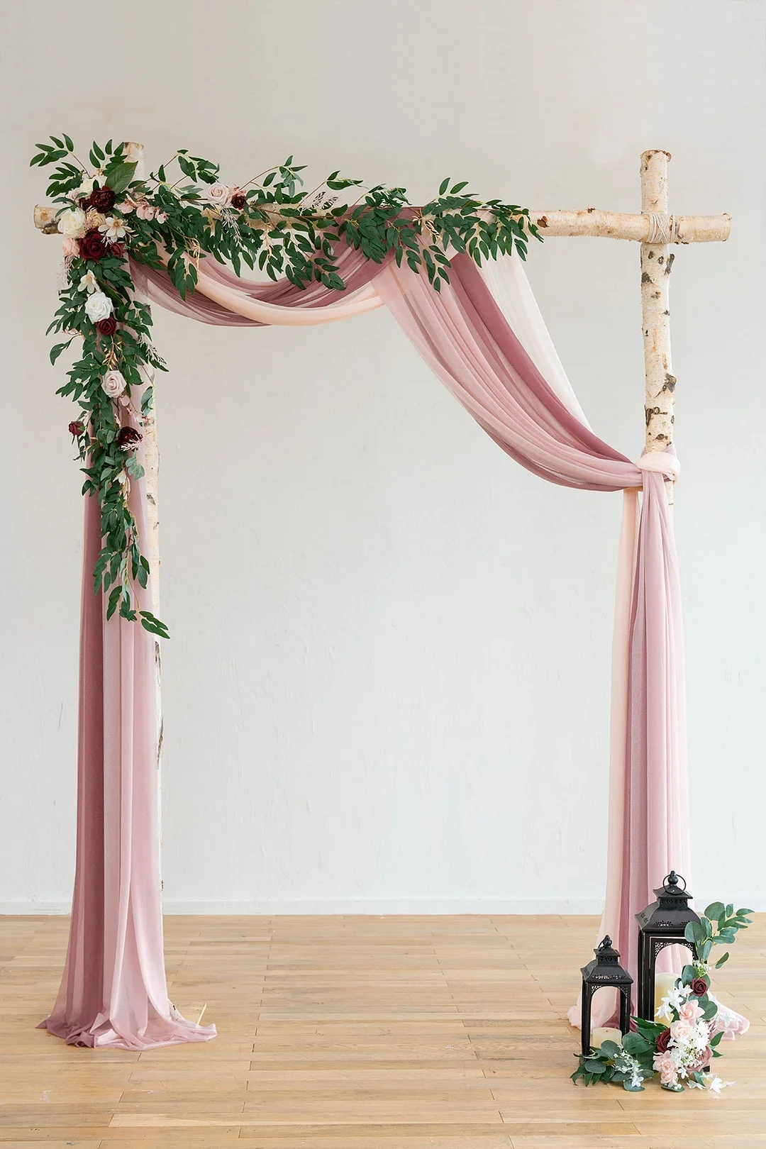 Sheer Wedding Arch Draping 30"w x 20ft  - Ombre Colors