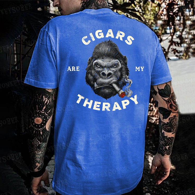 Cigars are my Therapy Monkey T-shirt