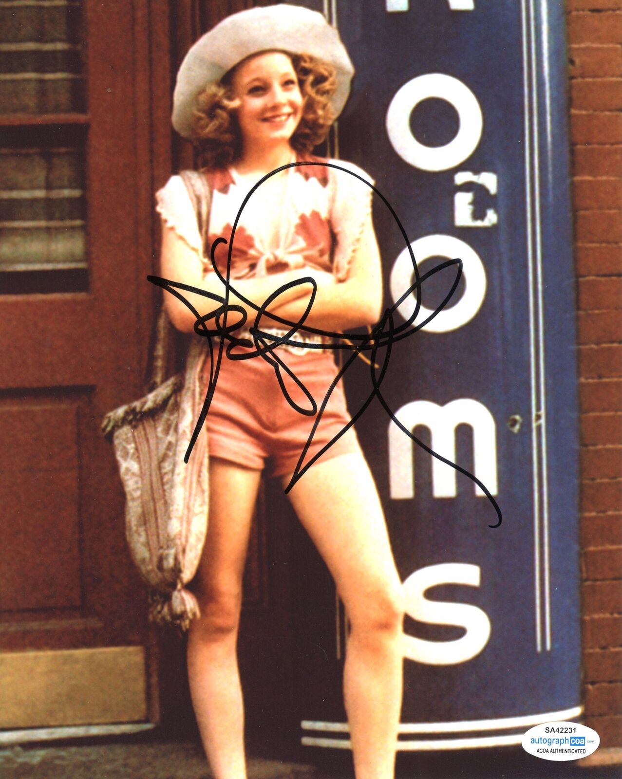 Jodie Foster Signed 10X8 Photo Poster painting Taxi Driver Genuine Signature ACOA (7403)