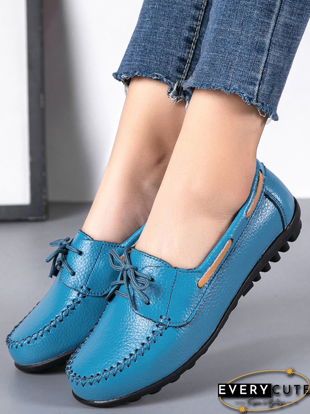 Retro Casual Simple Lace-up Flat Shoes