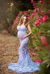 Maternity Photography Props Fancy Pregnancy Maxi Gown Dresses