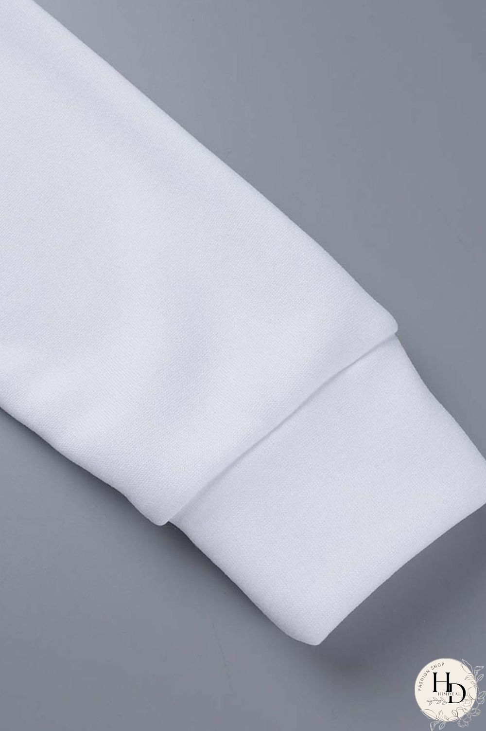 White Casual Print Patchwork Hooded Collar Long Sleeve Two Pieces