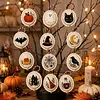 Halloween Embroidery Ornament Kit &ndash; DIY Hanging Ornaments with Jingle Bells (Set of 12,Beginner-Friendly) tapestrymarket