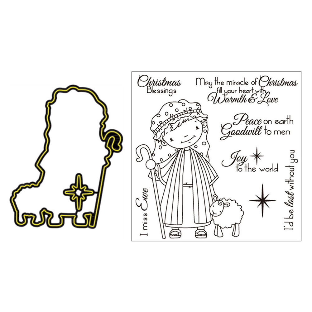 

Girl Lamb Christmas - Paper Craft Cutting Dies, 501 Original