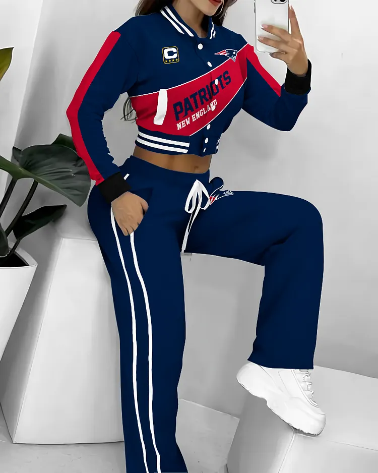 New England Patriots  3D Printed Varsity Jacket Set