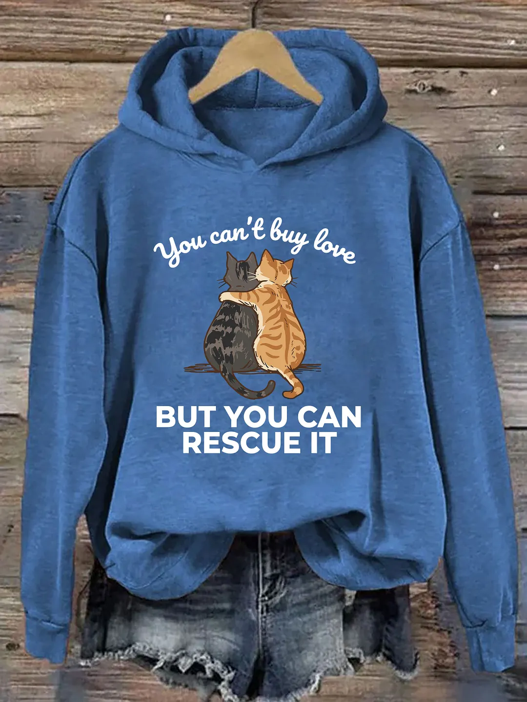 You Can't Buy Love But You Can Rescue It Cat Lover Hoodie