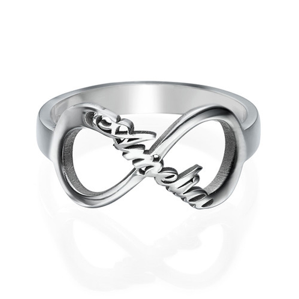 Personalized Infinity Ring Custom 1 Name Ring Best Gift For Women