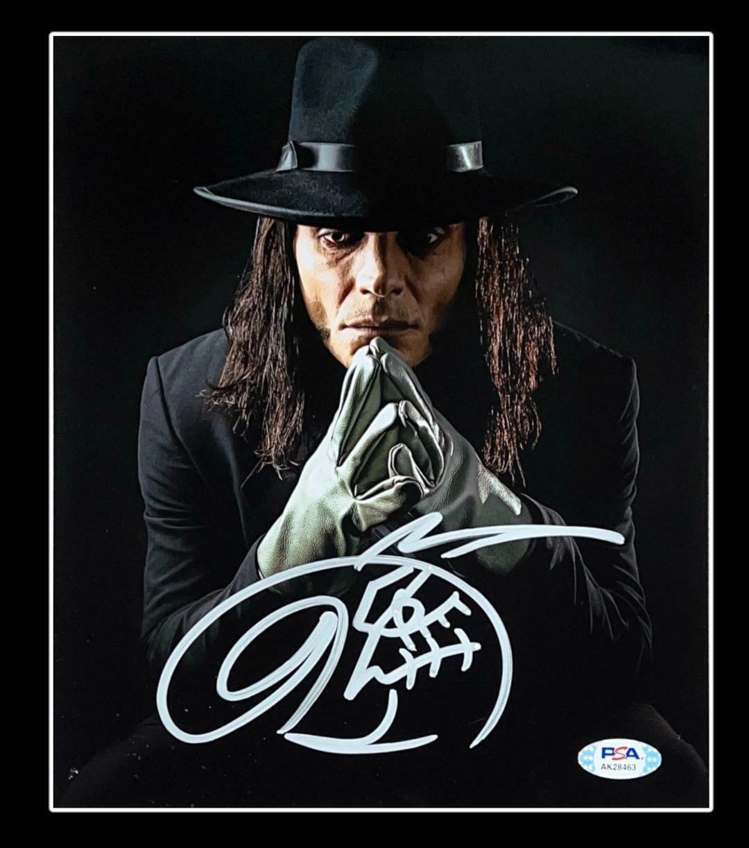 WWE JEFF HARDY HAND SIGNED 8X10 TAKER TRIBUTE Photo Poster painting WITH PROOF AND PSA COA 1