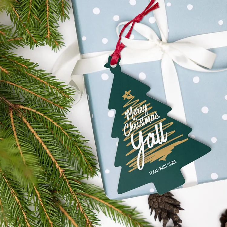 Merry Christmas Y'all Christmas Ornament (Assorted Shapes)