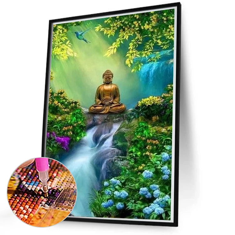 Diamond Painting Kit Pictures Adult Buddha - Diy 5d Diamond Painting Full  Drill - Diamond Painting Kits - Arts Craft For Home Wall Decoration 30 X 40