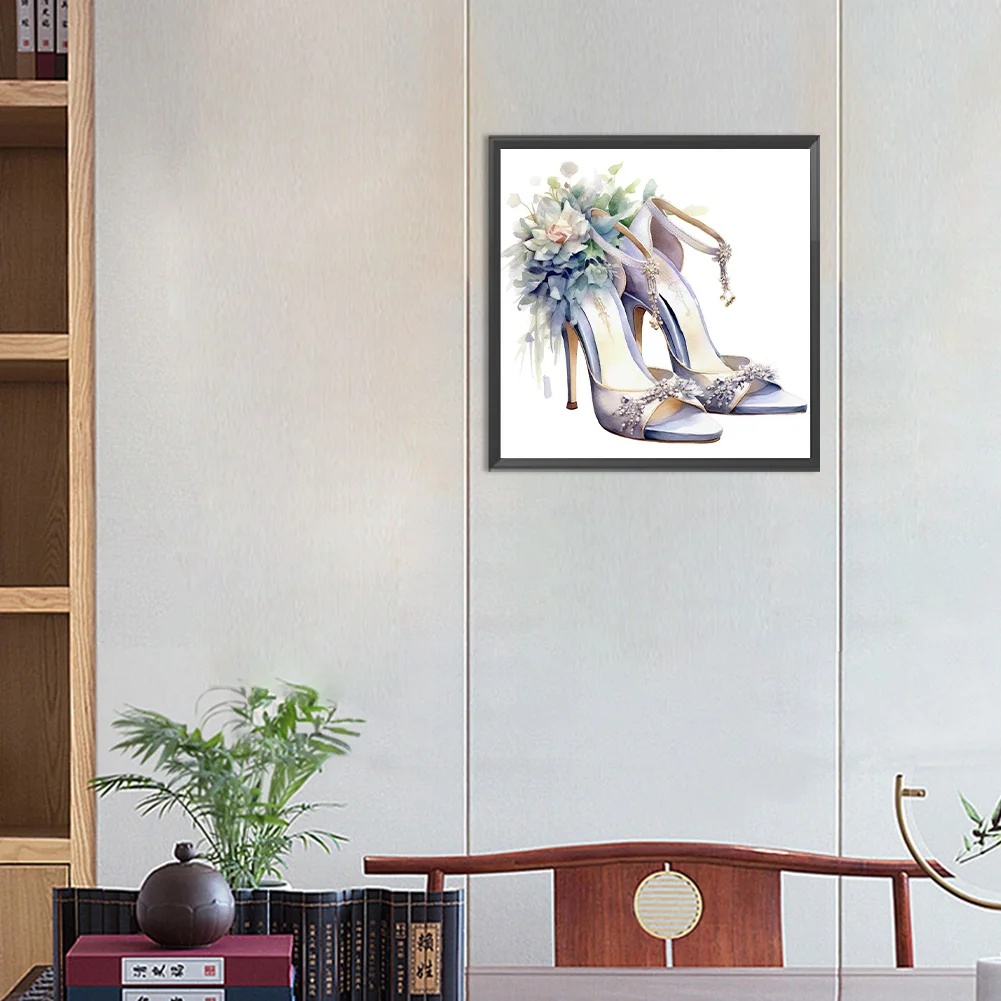 Diamond Painting - Full Round Drill - Flower High Heels(Canvas|30*30cm)