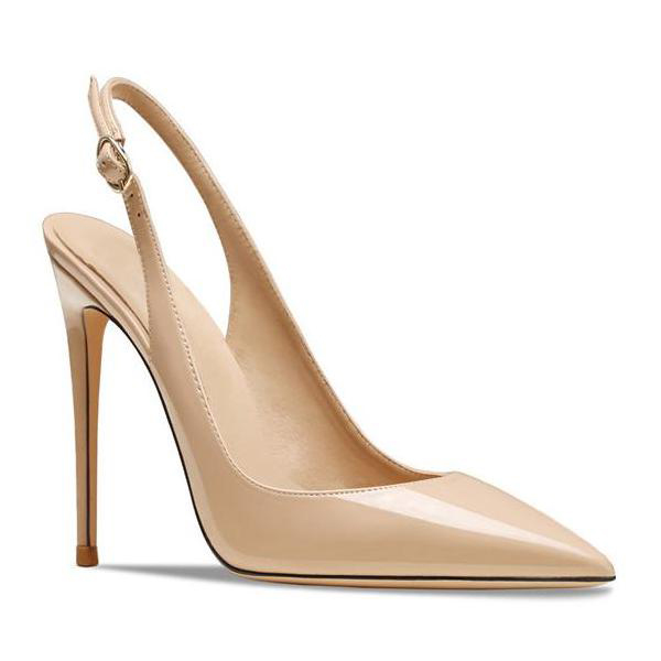 120mm/100mm Women's Sandals Pointed Toe Slingback Heels-MERUMOTE