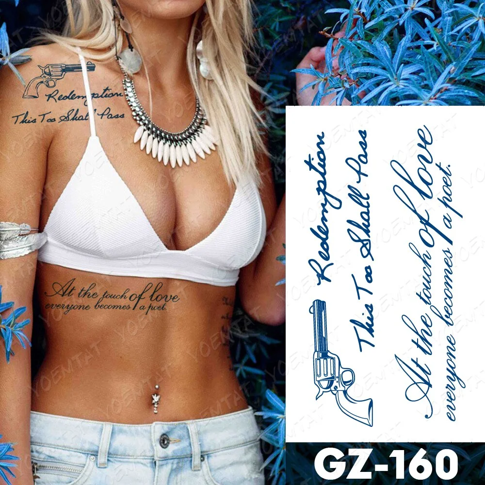 Sdrawing Lasting Ink Tattoos Body Art Waterproof Temporary Tattoo Sticker Butterfly Fairy Tatoo Arm Fake Feather Rose Swallow Tatto