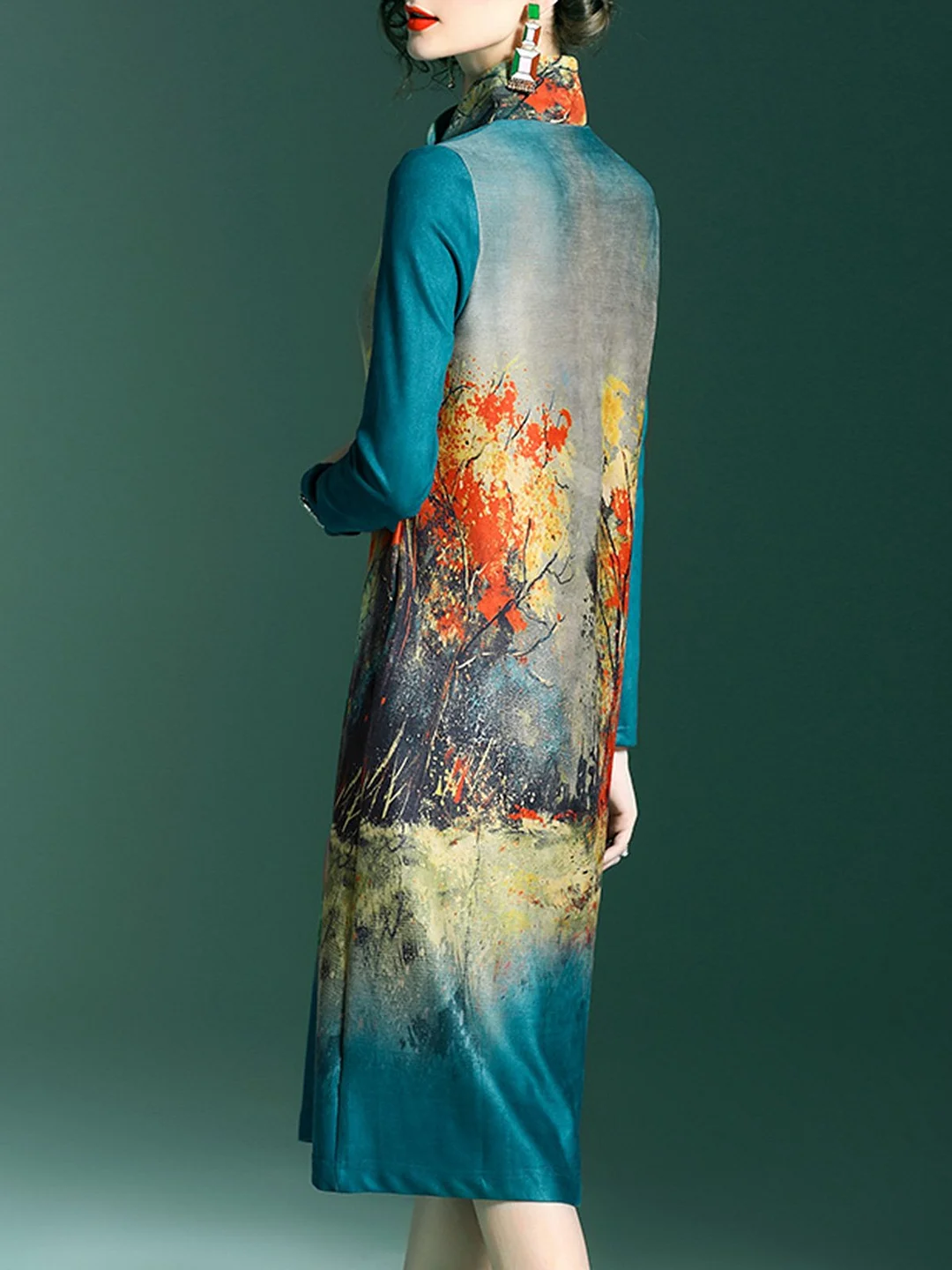 Daily Blue Shift Daily Elegant Midi Dress