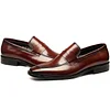 Fashion Mens Burgundy Loafers Dress Shoes