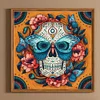 Diamond Painting-DIY Full Round Drill Flower Skull