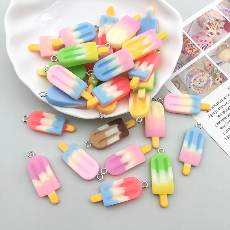 8 Kinds Of Mixed 10, 10/Pack Resin Color Block Pendant