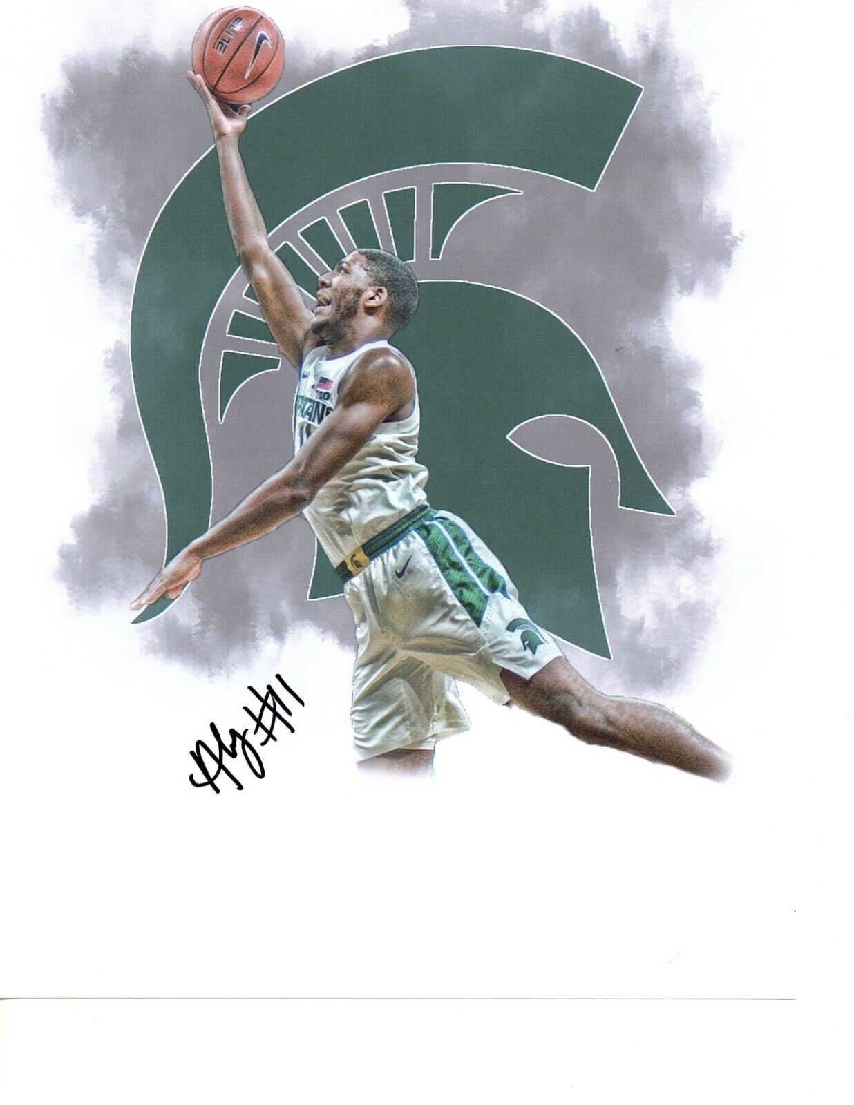 Aaron Henry Michigan State Spartans hand autographed signed 8x10 Photo Poster painting edit e