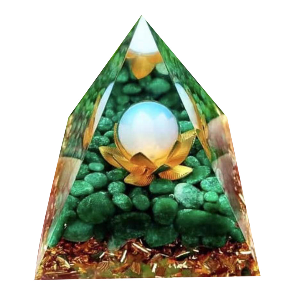 Crystal Pyramid Meditation Healing Home Office Art Decoration Figurine (B)