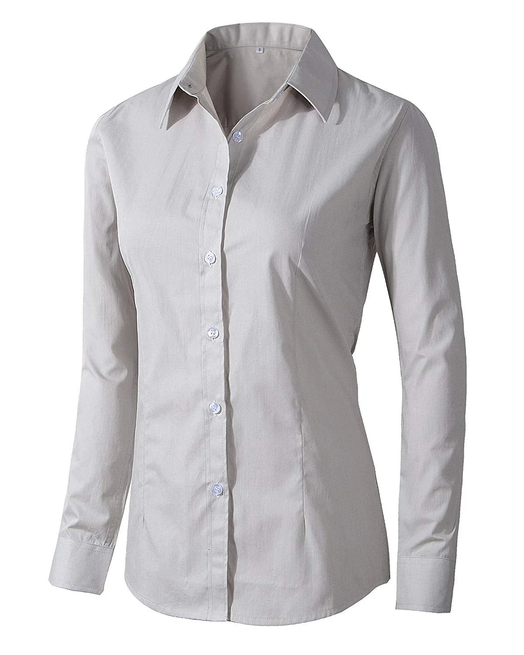 Women's Formal Work Wear White Simple Shirt