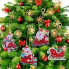 Diamond Painting Keychain-DIY 5pcs Christmas (Double-Side Diamond)
