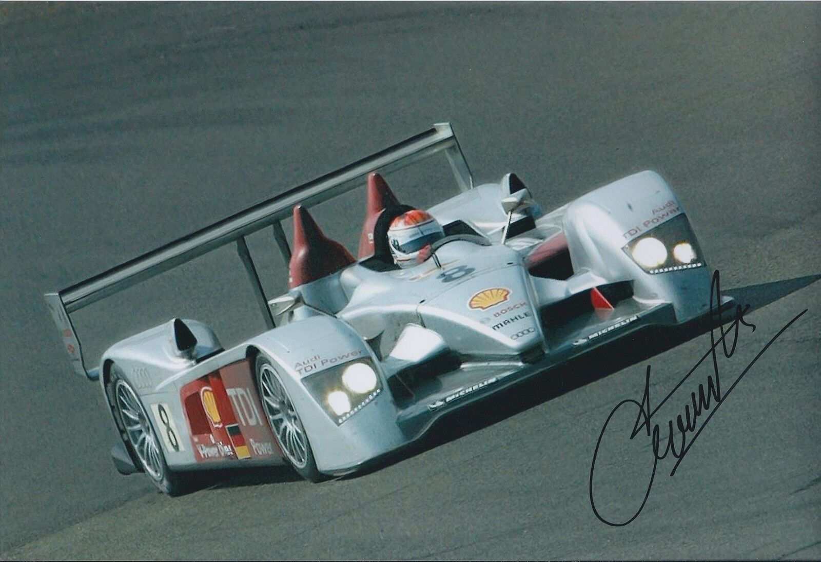 Emanuele PIRRO SIGNED Audi SPORT 24hr Le MANS 12x8 Photo Poster painting AFTAL Autograph COA