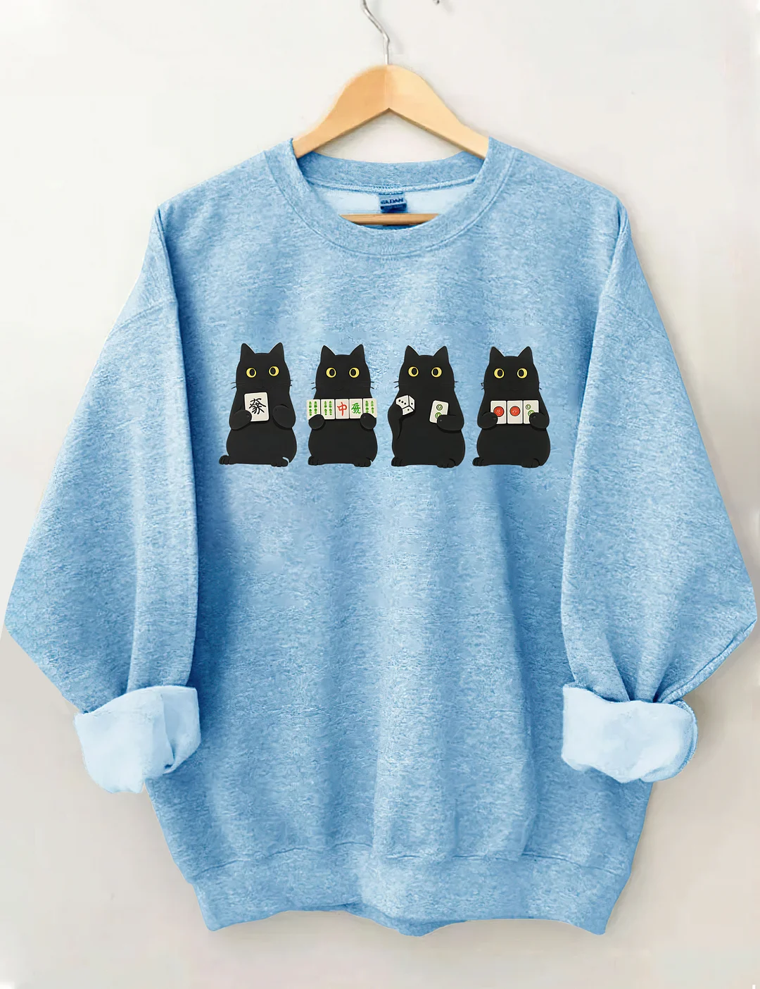 Mahjong Black Cat Sweatshirt