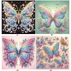 Papillon coloré-partiel spécial diamant peinture-30 * 30cm