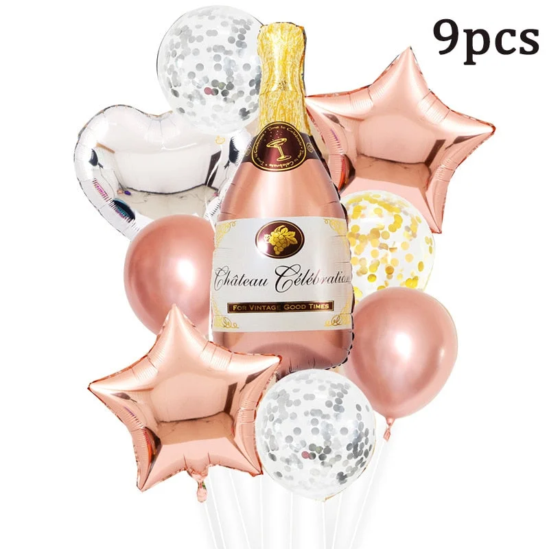 Chicinlife Rose gold Bride To Be Latex Balloons heart star balloon Bachelorette wedding party decoration