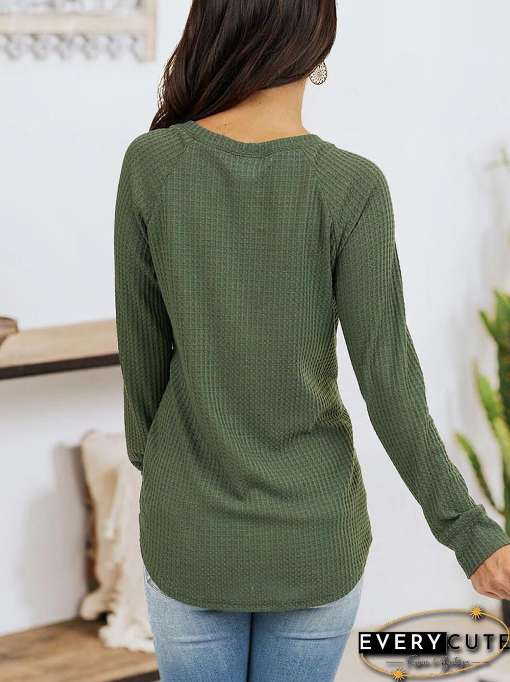 Loose Solid Long Sleeve T-Shirt
