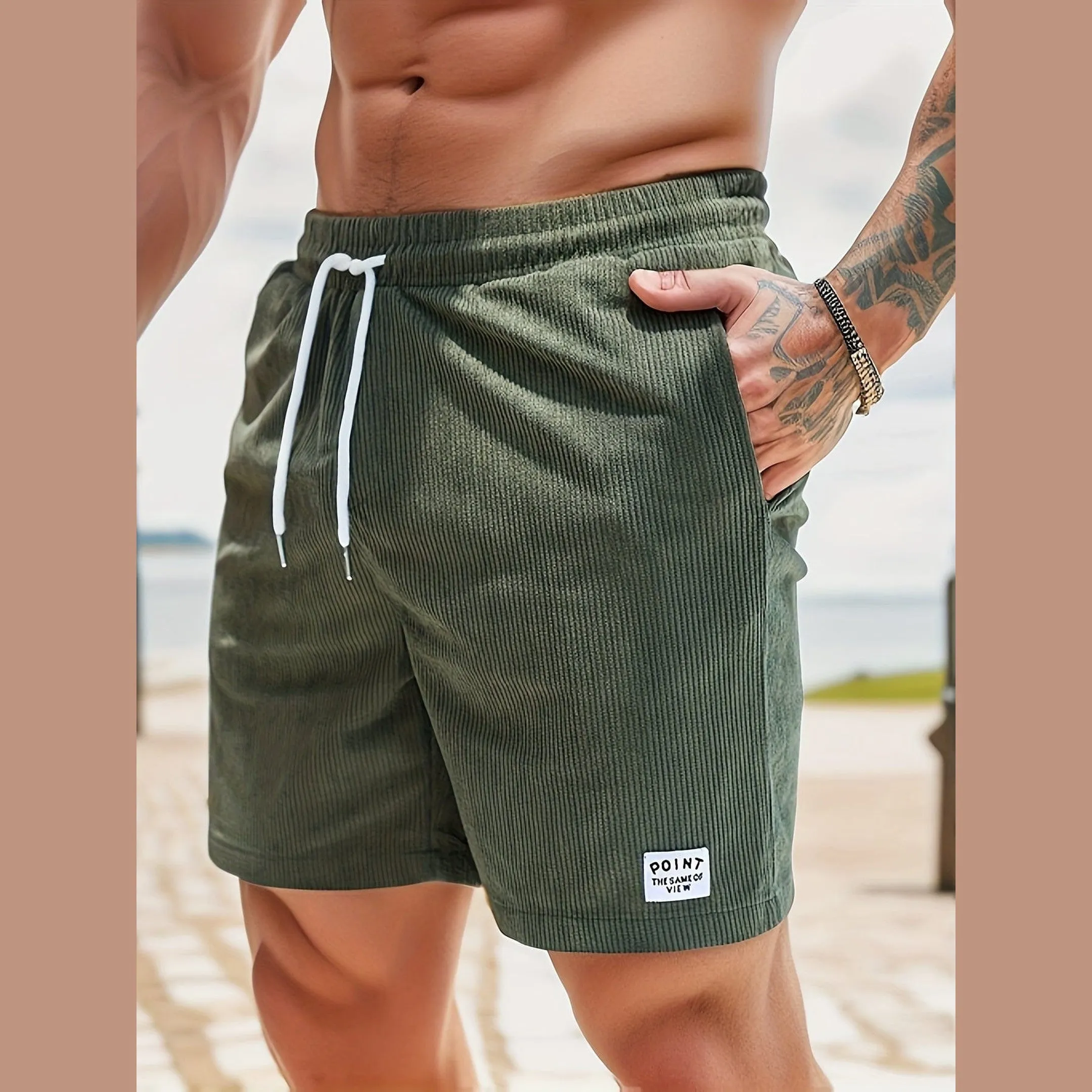 Men's Lightweight Casual Shorts &ndash; Breathable Drawstring Comfort