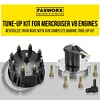 Tune up kit for Mercruiser 5.0, 5.7, 7.4, 8.2 V8 engines with Thunderbolt Ignition. Includes spark plug wires, distributor cap/rotor, and 8 MR43T spark plugs