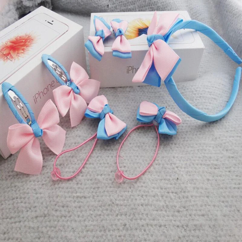 7Pcs/set Kid Girl Infant Baby Headband Bow Flower Hair Band Accessories Headwear Wholesale/ratil