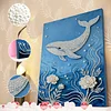 (30x40cm)Whale DIY Pearl Painting Framed Grape Handmade Pearl Material Art Kit Living Room Decor