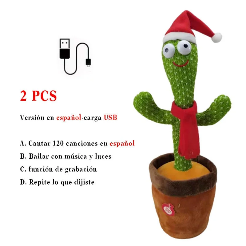 Dancer Cactus For Kids And Talking Captus Dancer Toy Smart Dancing Cactus Plush Toy Singing Dancing Cactus Russian Repeat