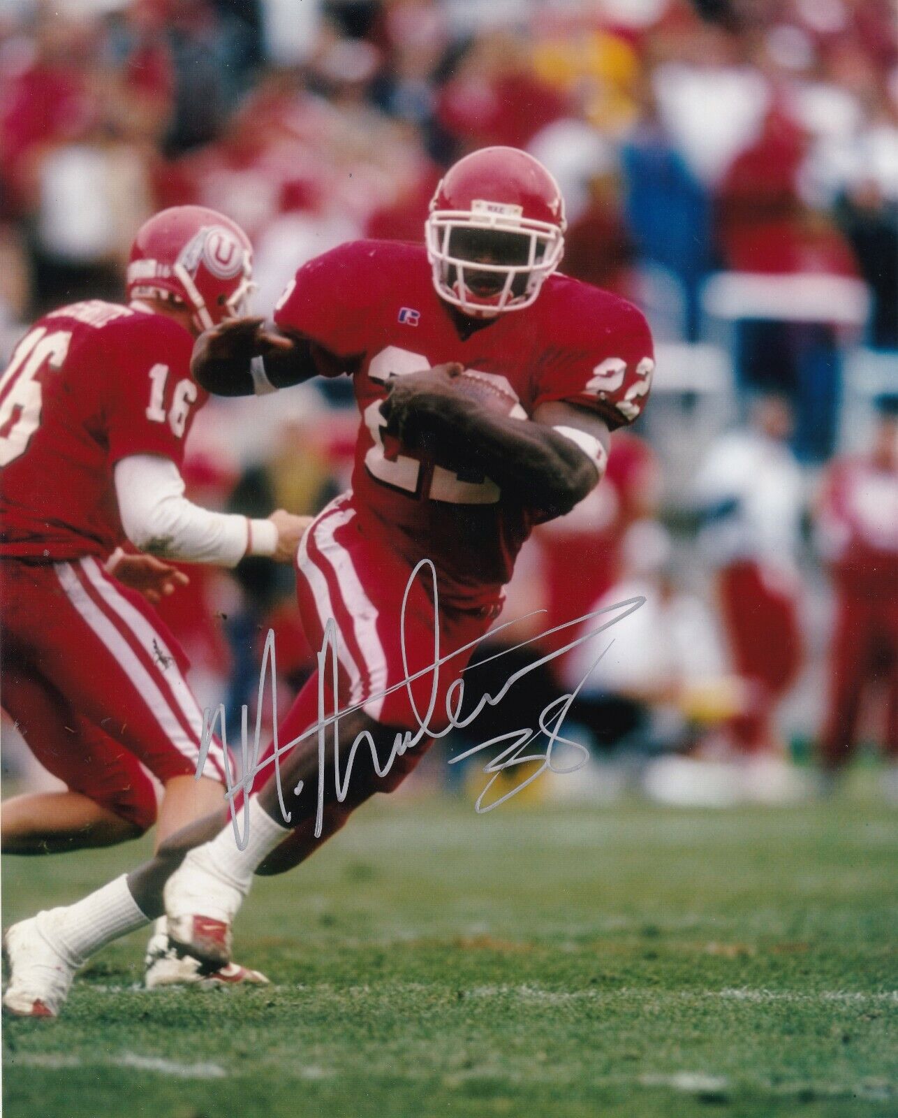 MIKE ANDERSON UTAH UTES ACTION SIGNED 8X10