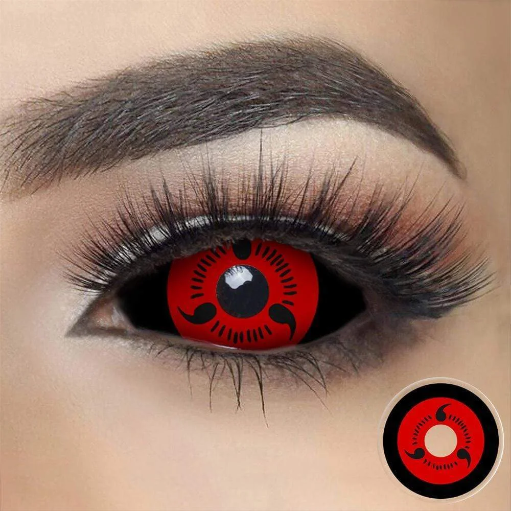 3 Tomoe Sharingan Sclera Cosplay Contacts