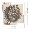 Diamond Painting -DIY Round Drill Stone Art Tiger(40x40cm)