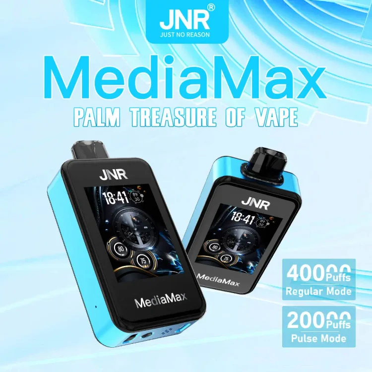 JNR Media Max 40000 | 40K Z&uuml;ge, HD Display, Dual Coil | JNR Vape  www.vapeshoppromax.com