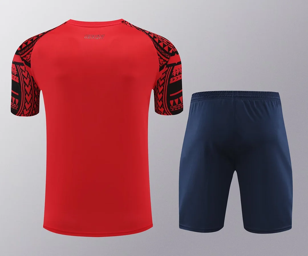 2024/2025 Napoli pre-match training Red Shirt+Shorts 1:1 Thai Quality